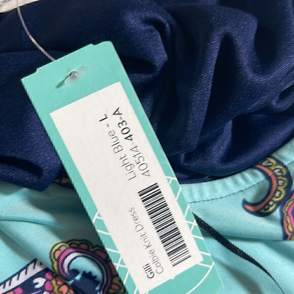 Gilli Dress Womens size large shift Colbie jersey Paisley Made in USA light New - Picture 6 of 10